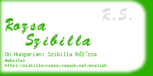 rozsa szibilla business card